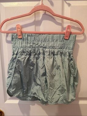 FP Movement Light Mint Smocked Waist Shorts size M